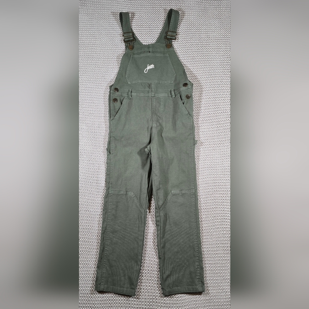 Kith Bib Overalls Kids Sz 7 in Laurel Carpenter Jumper Adjustable Embroidered